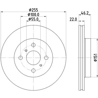 Disco de freno HELLA 8DD 355 134-981 Marca Reconocida
